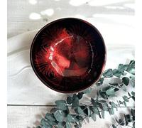 Love Coco Large Red Coconut Bowl, Organic Coconut Bowl for Smoothies, Fruits, Cereal & Salads with Food-Safe Lacquer Inside - Decorative Bowl for Decor (Red)