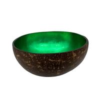 Love Coco - Large Vintage Green Coconut Bowl, Natural Coconut Acai Bowl for Fruits, Nuts, Smoothies, Cereal, Salad & Decorative Purposes, with Food-Safe Lacquer Inside
