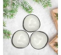 Love Coco Set of 3 White Coconut Bowls with Free Spoons - Polished Coconut Shell Bowls for Smoothies, Salad, Fruits - Eco-Friendly Acai Bowls for Cereals with Food Safe Lacquer Inside - Vegan Gift Set