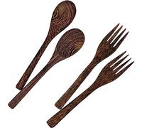 Love Coco - Set of 4 Ebony Fork. Complete The Natural Eating Experience of Your Food with This Handmade Piece of Cutlery (Set of 4 Fork)