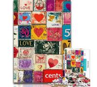 Love Collage Puzzles for Adults 1000 Pieces,Stress Reliever Staycation Kill Time with Matching Poster And Trivia Sheet (75x50cm)