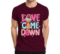 Love Come Down Jesus Nativity Angel Christmas Glitter Pastel Men's T-Shirt, burgundy, 3XL