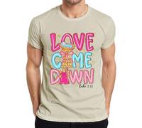Love Come Down Jesus Nativity Angel Christmas Glitter Pastel Men's T-Shirt, natural, L