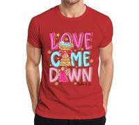 Love Come Down Jesus Nativity Angel Christmas Glitter Pastel Men's T-Shirt, red, S