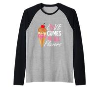 Love comes in all flovors Raglan Baseball Tee