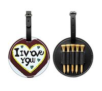 Love confessions Black Printed golf tee storage bag - portable design, easy to organize tee, Black, One Size