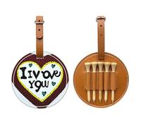 Love Confessions Brown Golf tee Storage Bag, Multifunctional Golf tee Storage Bag for Men, Durable PU Material