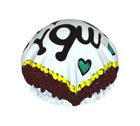 Love confessions Full Print Shower Cap for Women & Men - Reusable, Double Layer Waterproof, Durable, Breathable Bath Hair Cap