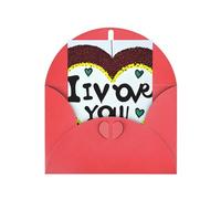 Love Confessions Greeting Card, 4x6 Inches, Heart-Shaped Envelope Packaging, #Suitable For All Occasions.