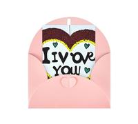 Love Confessions Greeting Card, 4x6 Inches, Heart-Shaped Envelope Packaging, &Suitable For All Occasions.