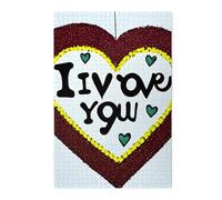 Love confessions Picture puzzle.Wooden Jigsaw Puzzle for Adults, Unique Wall Art Decor Gift