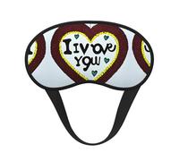 Love Confessions Print Blackout Sleep Mask - Comfortable Eye Cover, Light-Blocking, Perfect for Travel, Meditation, and Camping