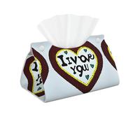 Love confessions Rectangular leather tissue box, suitable for office, bathroom, home, and car interiors.