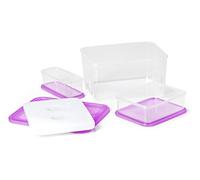 Love Cooking David Tutera Lunch Set with Bright Lid and Cool Pack, Multi-Colour, 7-Piece
