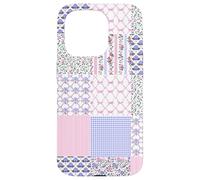 Love Coquette Fancy Floral Patchwork Quilt Toile de Jouy Case for iPhone 15 Pro