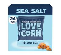 LOVE CORN Crunchy Corn Snack: Sea Salt (24 x 20g) - Crisps Alternative