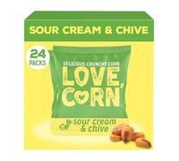 LOVE CORN Crunchy Corn: Sour Cream & Chive (24 x 20g) - Bulk Multipack