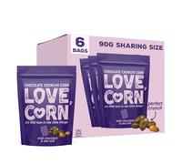 LOVE CORN Milk Chocolate Sea Salt Crunchy Corn Snack 90g x 6 Bags - Chocol