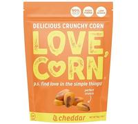 Love Corn Roasted Corn Snacks 115g - Crunchy & Healthy Whole Corn Snack - Vegan, Gluten Free, Multiple Flavours Available (Cheddar)