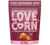 Love Corn Roasted Corn Snacks 115g - Crunchy & Healthy Whole Corn Snack - Vegan, Gluten Free, Multiple Flavours Available (Smoked Bbq)