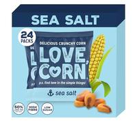 LOVE CORN Sea Salt | Delicious Crunchy Corn Snack | 24 x 20 bags | Low Sugar, Gluten Free, Vegan