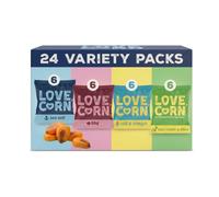 LOVE CORN Variety Pack: Sea Salt, BBQ, Vinegar & Sour Cream (24 x 20g)