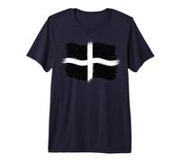 Love Cornwall England on St Pirans Day A Cool Cornish Flag Premium T-Shirt