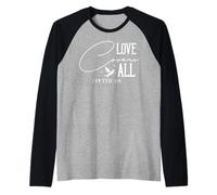 Love Covers All 1 Peter 4:8 Inspirational Modern Typography Raglan Baseball Tee