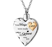 (Love) Cremation Jewellery Urn Keepsake Necklace Heart Pendent Ashes Locket Memorial New