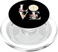 Love Cross Floral Eucharist Liturgy Catholic Christian PopSockets PopGrip for MagSafe