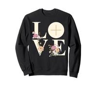 Love Cross Floral Eucharist Liturgy Catholic Christian Sweatshirt