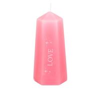 Love Crystal Candle with Hidden Rose Quartz, 30-Hour Burn Time, Pink Crystal Tower Shape for Romance & Confidence, Unscented Paraffin Wax for Meditation, Intention Setting & Sacred Spaces