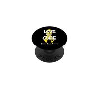 Love Cure Hope Yellow Ribbon Sarcoma Cancer Awareness PopSockets Adhesive PopGrip