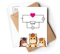 Love Current Voltage Resistance Postcards Envelopes Cards Mailing Year Horse