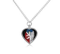 Love Czech Republic in DNA Urn Necklaces for Ashes Human Pet Cremation Jewelry Keepsake with Funnel Filler Kit