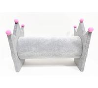 Love de La Vie Hair Clip Band Headband Holder Display Stand Rack Organizer, Velvet, Grey