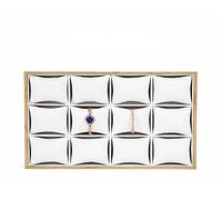 Love de La Vie Watch Bracelet Tray Case Organizer Jewellery Display Showcase Box Holder with 12 Adjustable Pillows 35x24x5cm / 13.7x9.4x1.9inch (Wooden White)