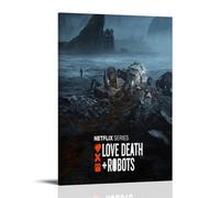 Love Death & RobotsWaterproof Posters Wall Art Posters Waterproof Home Printing Moisture-proof Easy to Install And Fade ResistantFrame-style08x12inch(20x30cm)