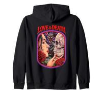 Love & Death Skull Snake Roses Dark Romantic Gothic Art Zip Hoodie