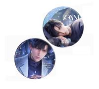 Love Deepspace Badges Flowing Sand Badge Ornament Love Deepspace Figure Acrylic Flowing Sand Coaster Fan Collections (Zayne)
