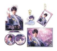 Love Deepspace Collections 6pcs Set Rafayel Figure Badge Keychain Qi Yu Figure Stand for Fans Birthday