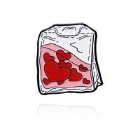 Love Delivery Blood Transfusion Energy Supply Alloy Brooch Love Nutrient for Creative Badge for Anniversary Gif