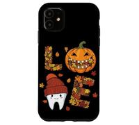 LOVE Dental Life Cute Tooth in Hat with Pumpkin and Fall Case for iPhone 11