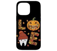 LOVE Dental Life Cute Tooth in Hat with Pumpkin and Fall Case for iPhone 14 Pro Max