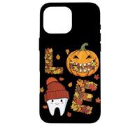 LOVE Dental Life Cute Tooth in Hat with Pumpkin and Fall Case for iPhone 16 Pro Max