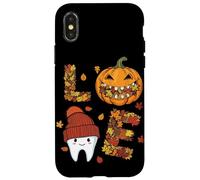 LOVE Dental Life Cute Tooth in Hat with Pumpkin and Fall Case for iPhone X/XS