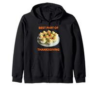 Love Deviled Eggs Retro Thanksgiving Family Dinner Fun Zip Hoodie