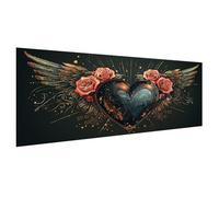 Love Diamond Art Kits Adults, 24x48inch Large Diamond Painting Wing Paint by Numbers for Children Beginners, DIY 5D Round Full Drill Crystal Art Paintings with Accessories, Home Decor Gifts X2-154