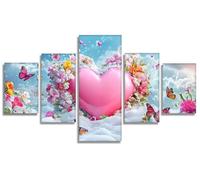 Love Diamond Art Kits Adults Diamond Painting Butterfly 5 Pack, DIY Full Square Drill Gem Art for Adults Craft Kits for Kids, 5D Rhinestone Mosaic Kit for Home Wall Decor, Gift Ideas 12x20in, Model842