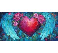 Love Diamond Art Kits Adults, Paint by Numbers for Adults Flower Pattern with Full Round Drill Canvas, Diamond Painting Beginner Gem Art Kits for Home Wall Room Decor, Gifts for Women, 12x24 In,Model9